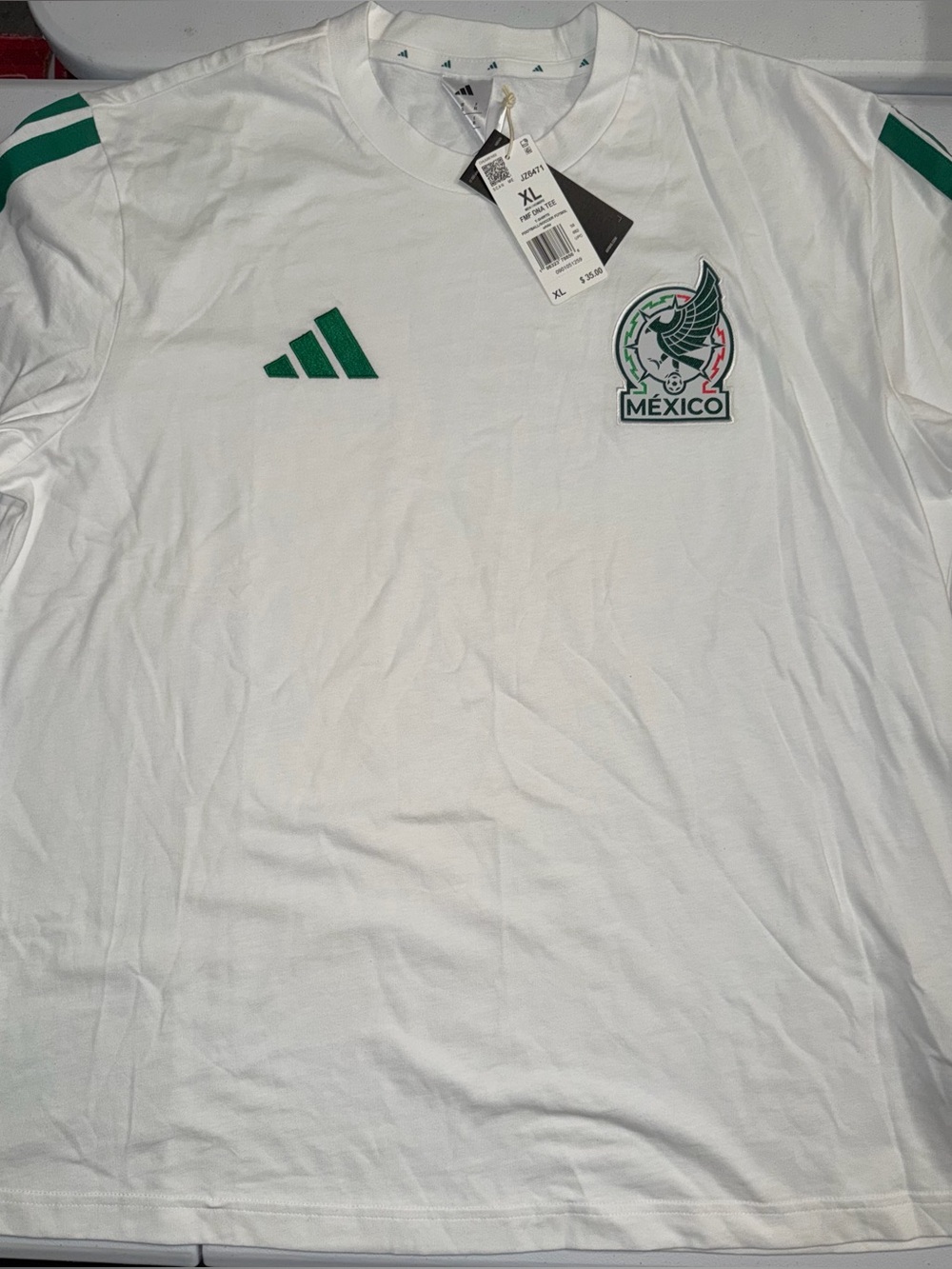 Adidas: Mexico/World Cup/Soccer: White/Green Shirt (XLarge)